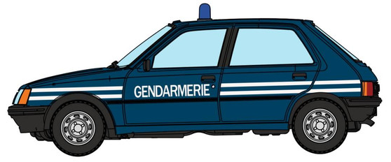 REE CB-153 Peugeot 205 car - GENDARMERIE (H0)