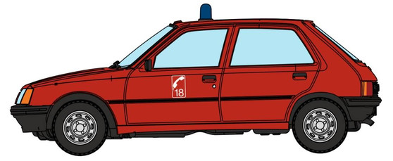 REE CB-154 Peugeot 205 car - FIREFIGHTER (H0)