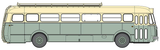 REE CB-133 Green and Cream Renault R4190 coach – VIENNA (38) (H0)
