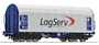 ROCO 76451 Sliding tarpaulin wagon, LogServ (DC)(HO)