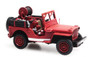 REE CB-086 Jeep with Motor Pump, white stripe (H0)