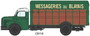 REE CB-118 Berliet GLC 6 box wooden body, green / brown, "MESSAGERIES DU BLAYAIS" (H0)