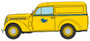 REE CB-169 Car Renault JUVAQUATRE Panel van LA POSTE Yellow (H0)