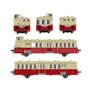 R37 41008 - X BD 5637 + XR BD 9235 Bourges depot (original cream red) EpIIIb (DC)(H0)