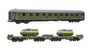 ELECTROTREN HE4015 RENFE, 3-unit set, 12000 + 2x PMM (1 loaded with tank +1 without load), olive green "Military" livery, period (DC)(H0)