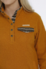 CINCH GOLD PRINTED FLEECE PULLOVER - LADIES SWEATSHIRT  - MAK9817001