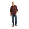 ARIAT HILLER RETRO SNAP PLAID RED - MENS SHIRT  - 10042366