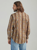 WRANGLER BROWN MOLASSES CHECOTAH PRINT - MENS SHIRT  - 112318601