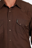 CINCH BROWN SOLID WESTERN SNAPS - MENS SHIRT  - MTW1301061