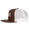 LAZY J RANCH WEAR BROWN WHITE 4' SHOWTIME PATCH - HATS CAP  - BRNWHT4SHOW