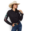 ARIAT TEAM LOGO BLACK MEXICO FLAG - LADIES SHIRT  - 10043552