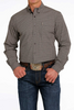 CINCH BROWN DIAMOND WEAVE PRINT - MENS SHIRT  - MTW1347062