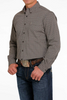 CINCH BROWN DIAMOND WEAVE PRINT - MENS SHIRT  - MTW1347062