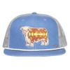 LAZY J RANCH WEAR BLUE & GREY 4" APACHE HEREFORD - HATS CAP  - BLUEGRY4APACHE