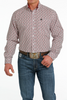 CINCH WHITE AND RED GEOMETRIC PRINT - MENS SHIRT  - MTW1105525