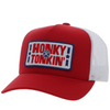 HOOEY HONKY TONKIN RED WHITE MESH - HATS CAP  - 2369T-RDWH