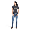 ARIAT WHEAT SCRIPT CHARCOAL HEATHER - LADIES TEE COR - 10042722