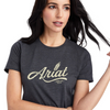 ARIAT WHEAT SCRIPT CHARCOAL HEATHER - LADIES TEE COR - 10042722