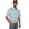 ARIAT KYLE FITTED WHITE BLUE FLORAL - MENS SHIRT  - 10043869