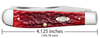 CASE TRAPPER DARK RED BONE CV - ACC KNIVES  - 31950
