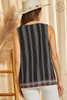 SAVANNA JANE STRIPED SLEEVELESS TOP - LADIES SHIRT  - PT11640