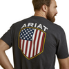 ARIAT PATRIOT USA FLAG BADGE TEE - MENS TEE  - 10045278