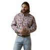ARIAT MONTE FITTED PURPLE FLORAL - MENS SHIRT  - 10044881