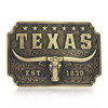 ATTITUDE BY MONTANA SILVERSMITHS TEXAS LONGHORN EST 1839 - ACC BUCKLE  - A843
