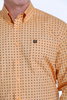 CINCH SHERBERT ORANGE PRINT - MENS SHIRT  - MTW1105556