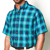 GAMEGUARD RIVER BLUE PLAID - MENS SHIRT  - 1719RVR