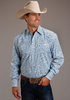 STETSON BLUE PAISLEY LS PRINT - MENS SHIRT  - 11-001-0425-4002BU