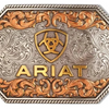 ARIAT RAISED LOGO ANTIQUE LEAF - ACC BUCKLE  - A37054