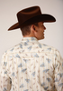 ROPER VINTAGE LS WHEAT PRINT - MENS SHIRT  - 1-01-019-564TA