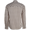 WRANGLER BROWN PLAID LONG SLEEVE PRINT - MENS SHIRT  - 112324668