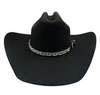 CACTUS RANCH HAT BAND BLACK SQUARE STONES - HATS ADD-ONS  - HB1003BK