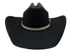 CACTUS RANCH BLACK HAT BAND WHITE STONES - HATS ADD-ONS  - HB1009BK