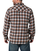 WRANGLER BROWN RETRO FLANNEL - MENS SHIRT  - 112330474