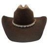 CACTUS RANCH HAT BAND BROWN WITH STONES - HATS ADD-ONS  - HB1003BR