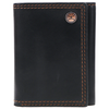 HOOEY BLACK TRIFOLD DOUBLE STITCH - ACCESSORIES WALLET  - HTF001-BK