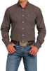 CINCH BROWN POLKA DOT PRINTS - MENS SHIRT  - MTW1347082