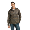 ARIAT WESLEY JETTY GRAY SERAPE PRINT - MEN SWEATER  - 10046145