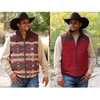 CINCH BURGUNDY REVERSIBLE PRINT - MEN VESTS  - MWV1576002
