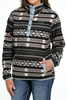 CINCH BLACK AZTEC PRINT FLEECE - LADIES JACKET  - MAK9820015