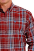 CINCH RED PLAID LONG SLEEVE - MENS SHIRT  - MTW1105620