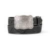ARIAT EMBOSSED PLATE BUCKLE BLACK - ACCESSORIES BELT MEN - A1020401