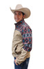 HOOEY TAN MULTI COLOR AZTEC PATTERN - MENS JACKET  - HJ109TNAZ