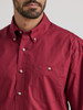 WRANGLER GEORGE STRAIT SOLID BURGUNDY - MENS SHIRT  - 112338105