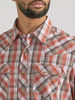 WRANGLER ORANGE PLAID PRINT - MENS SHIRT  - 112337980