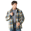 WRANGLER BLUE SPRUCE PLAID SHIRT JACKET - MENS JACKET  - 112335729