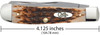 CASE TRAPPER PEACH JIG AMBER BONE - ACC KNIVES  - 00164